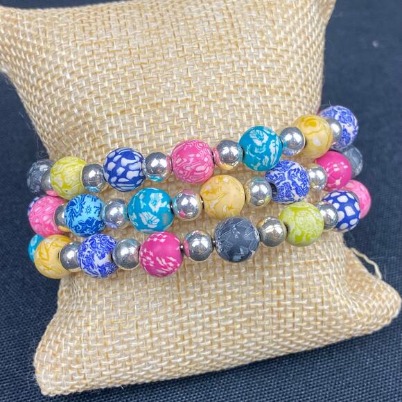 Viva Beads Discontinued Multi Colored Tutti Frutti Jumbo Wrap Bracelet - Picture 8 of 9